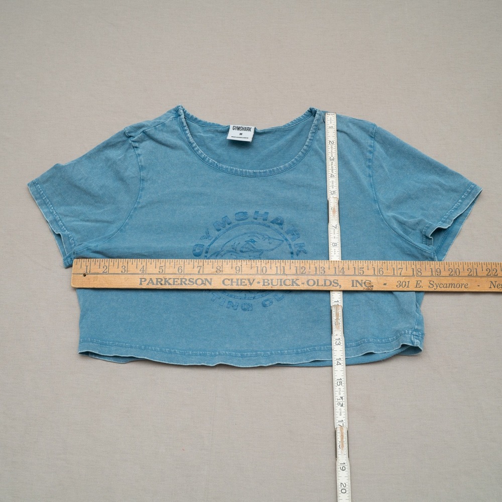 Gymshark Lifting Club Women Crop Top Gym Active Wear T Shirt Shark Legacy Washed - Picture 3 of 6